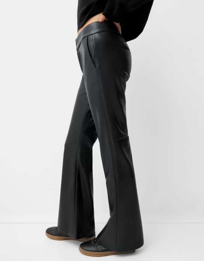 Flared faux leather pants Flared faux leather pants