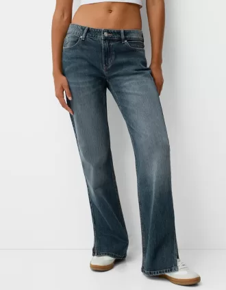Flared split-hem jeans