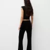 Flared velvet pants