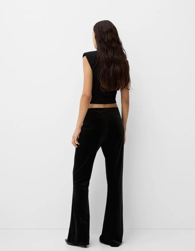 Flared velvet pants