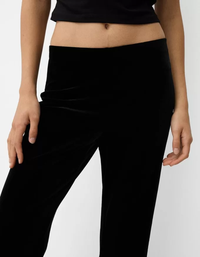 Flared velvet pants