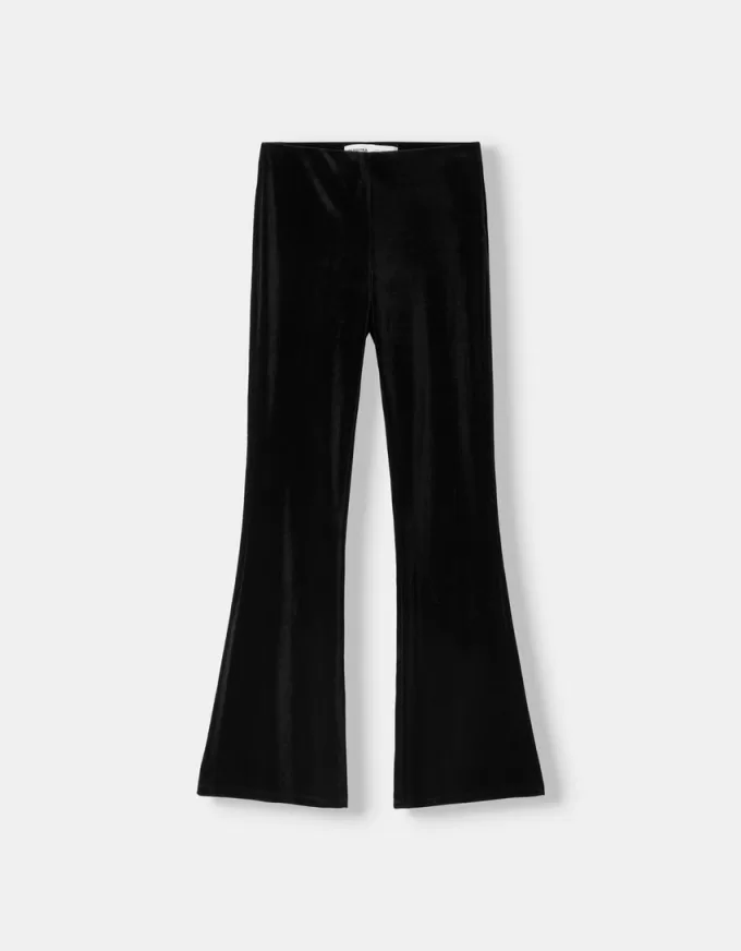 Flared velvet pants