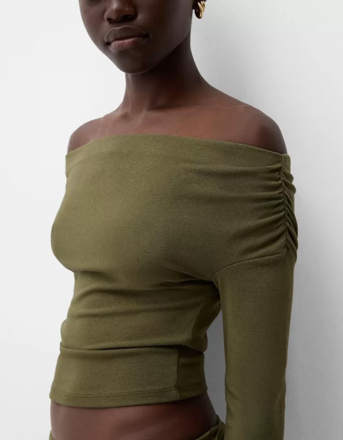 Gathered Bardot sweater Gathered Bardot sweater