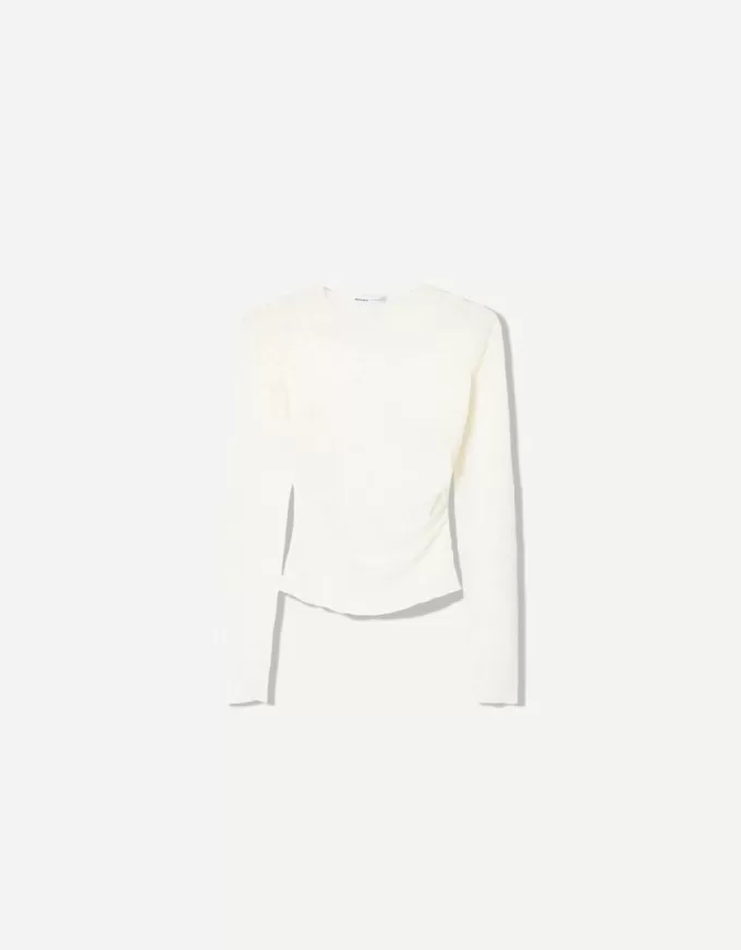 Gathered long sleeve T-shirt Gathered long sleeve T-shirt