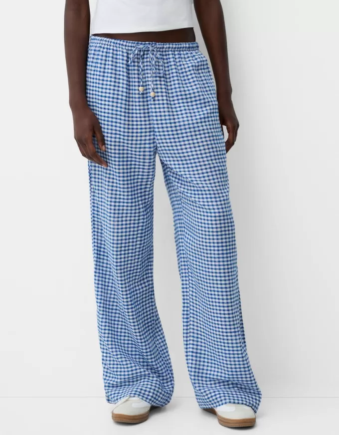 Gingham check pants Gingham check pants