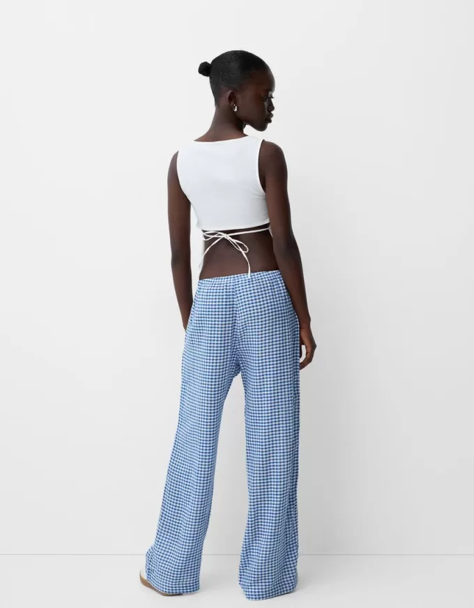 Gingham check pants Gingham check pants