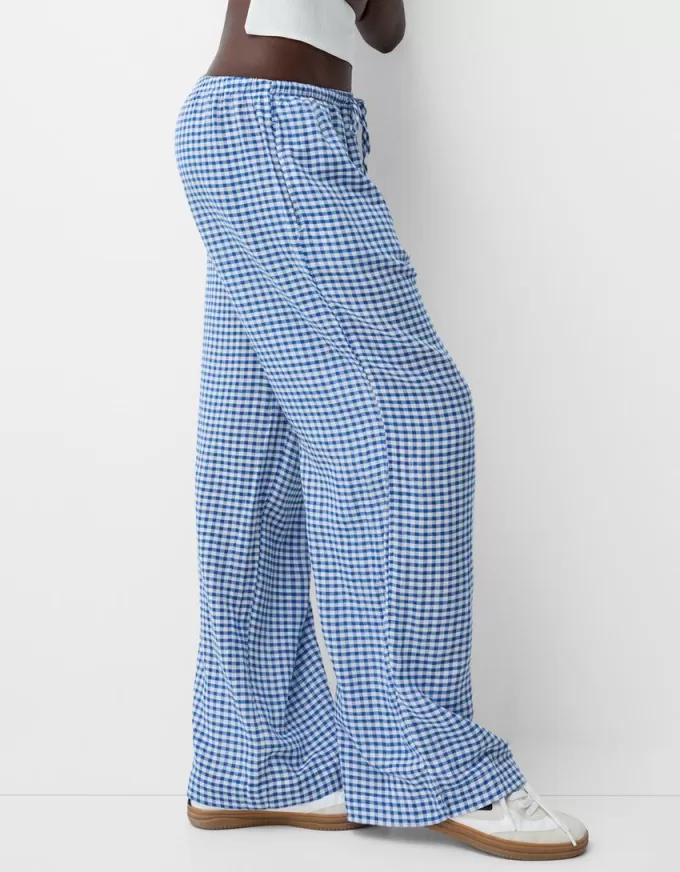 Gingham check pants Gingham check pants