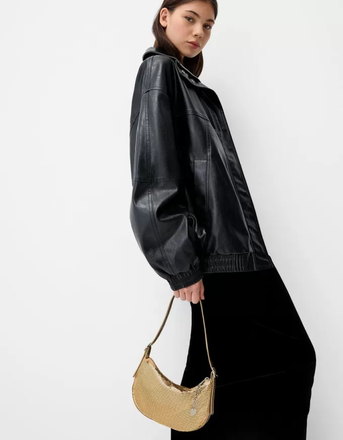 Golden mesh bag Golden mesh bag