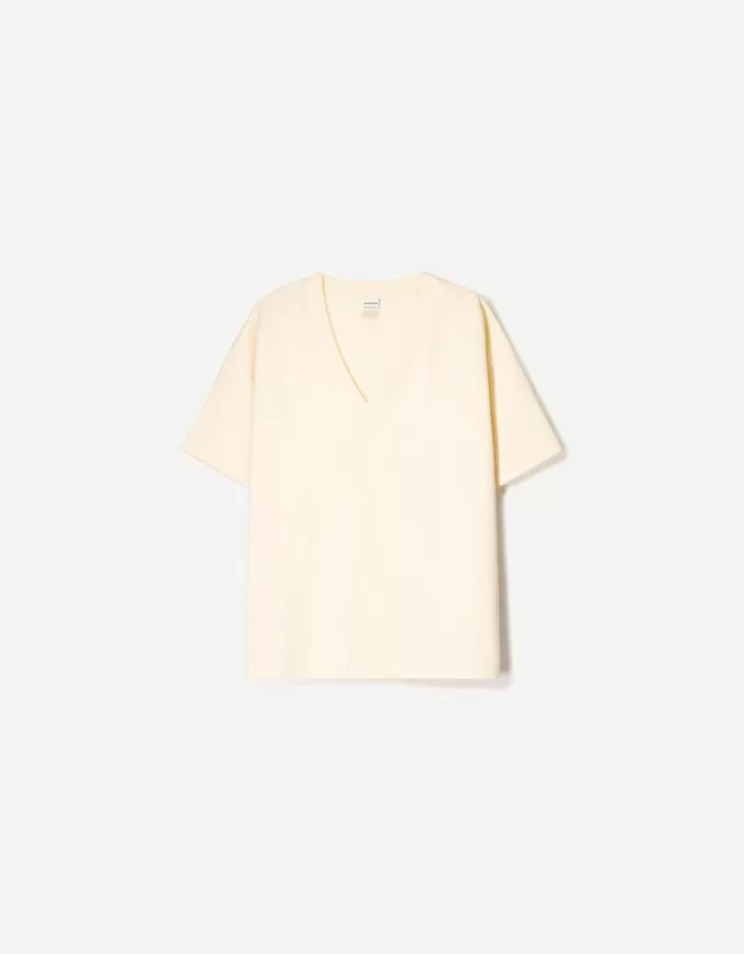 Heavy cotton V-neck short sleeve T-shirt Heavy cotton V-neck short sleeve T-shirt