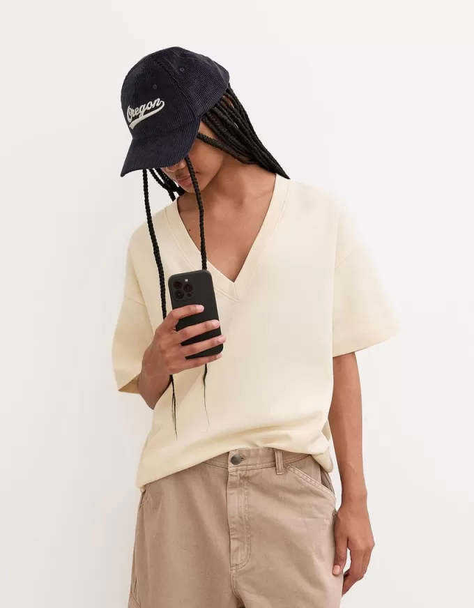 Heavy cotton V-neck short sleeve T-shirt Heavy cotton V-neck short sleeve T-shirt