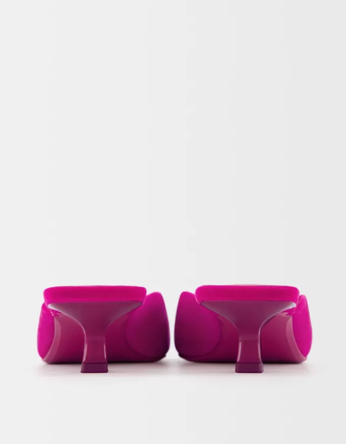 Heeled velvet mules Heeled velvet mules