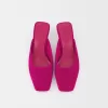 Heeled velvet mules Heeled velvet mules