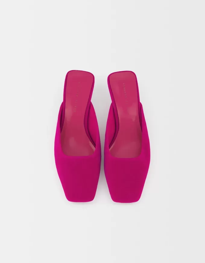 Heeled velvet mules Heeled velvet mules
