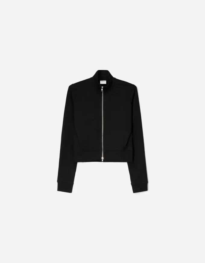 High neck sweatshirt with zipper High neck sweatshirt with zipper