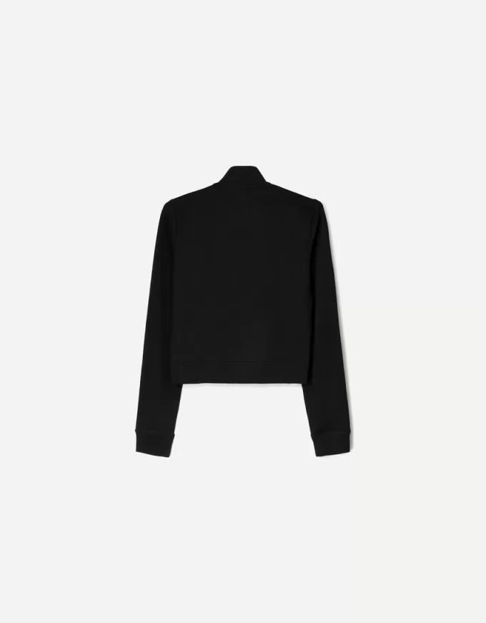 High neck sweatshirt with zipper High neck sweatshirt with zipper