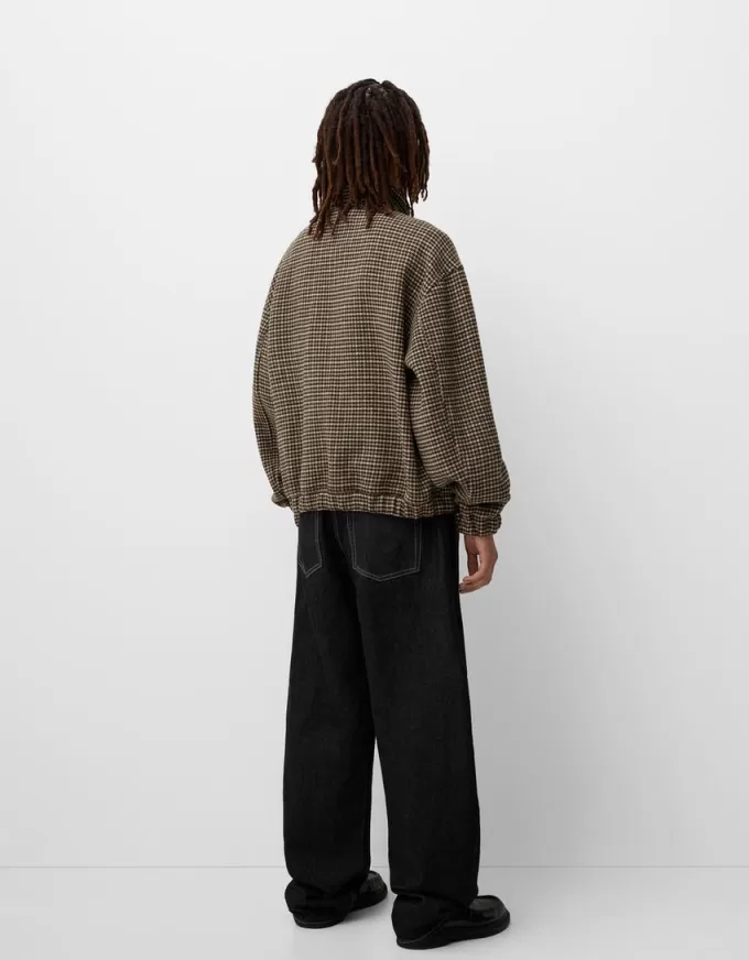 Houndstooth felt texture jacket Houndstooth felt texture jacket