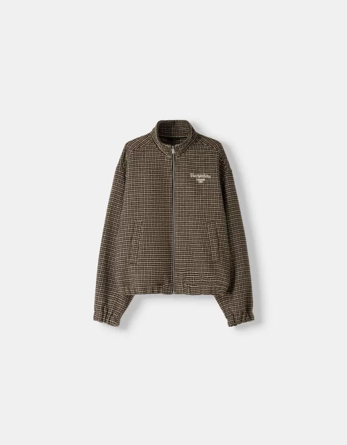 Houndstooth felt texture jacket Houndstooth felt texture jacket