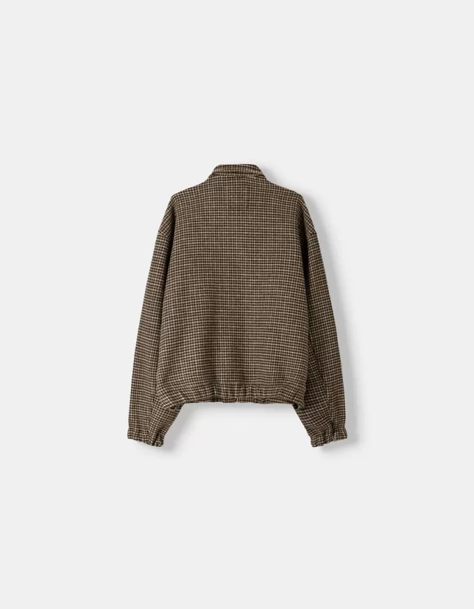 Houndstooth felt texture jacket Houndstooth felt texture jacket