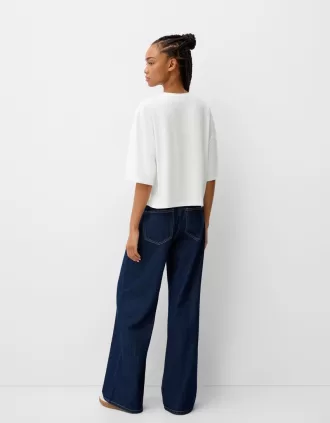 I Love New York mid-length sleeve T-shirt