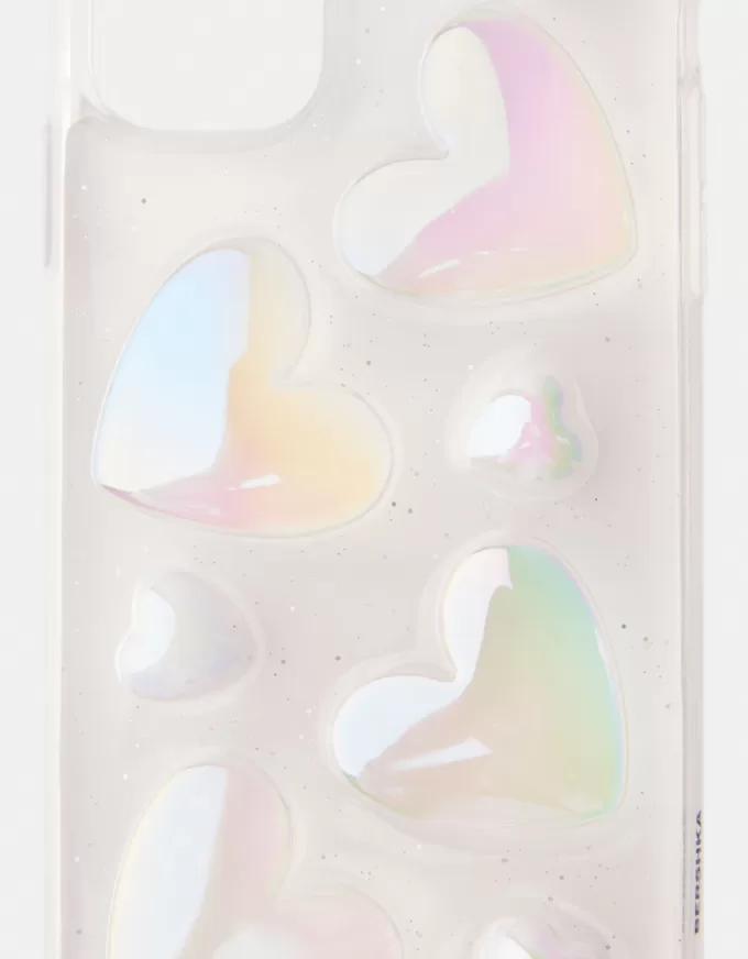Iridescent heart iPhone case