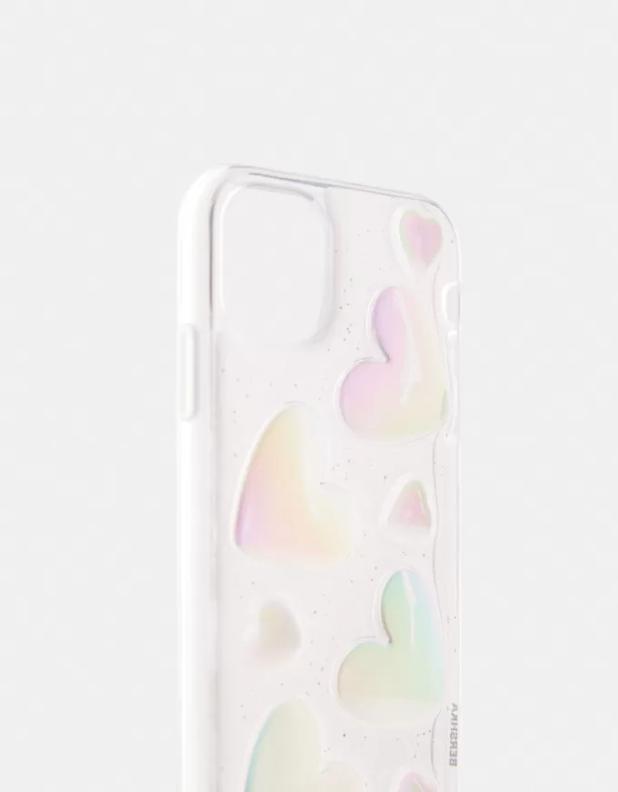Iridescent heart iPhone case