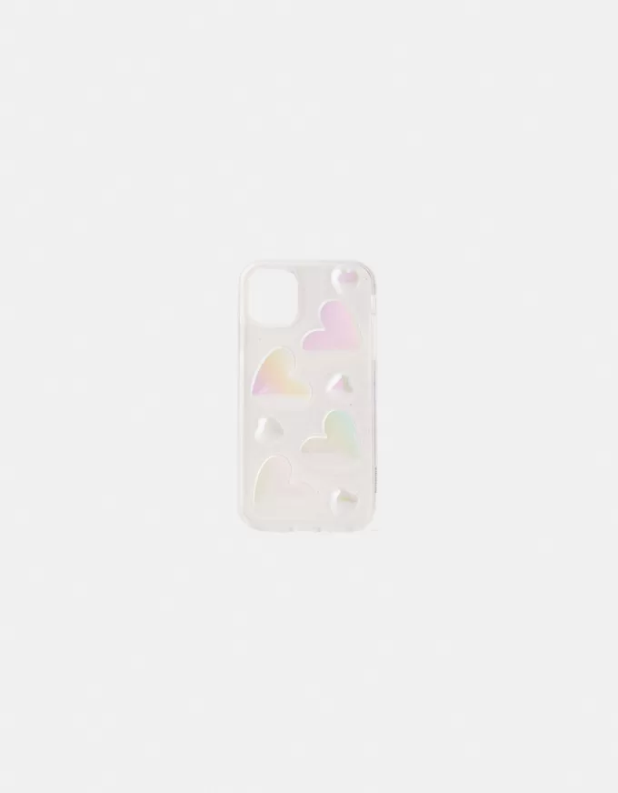 Iridescent heart iPhone case