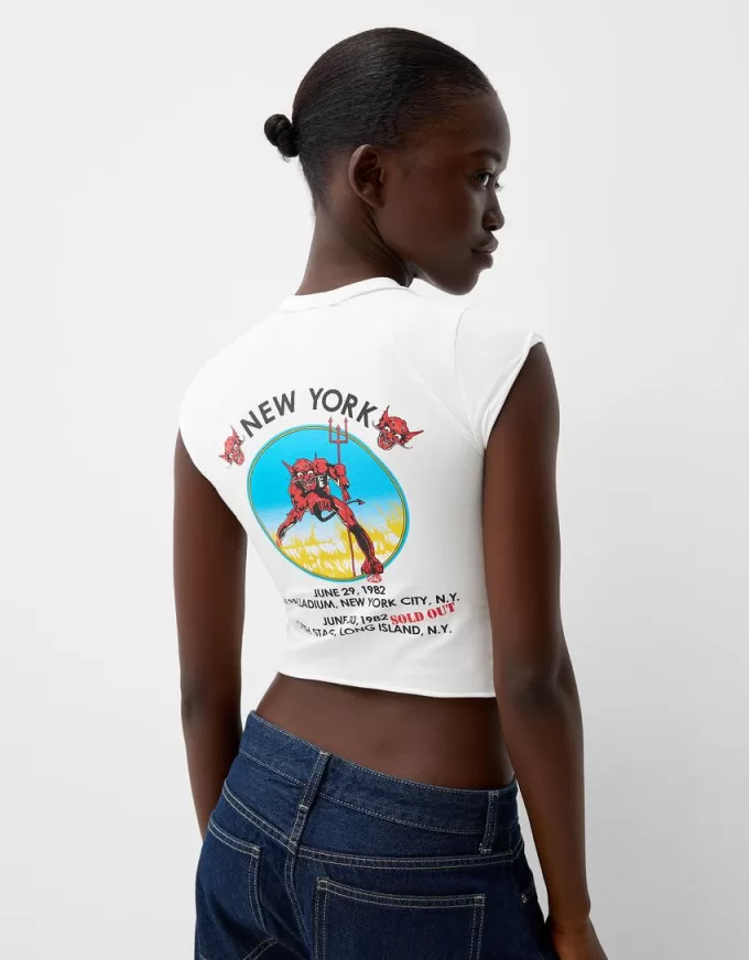 Iron Maiden cropped short sleeve T-shirt Iron Maiden cropped short sleeve T-shirt