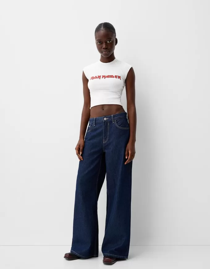 Iron Maiden cropped short sleeve T-shirt Iron Maiden cropped short sleeve T-shirt