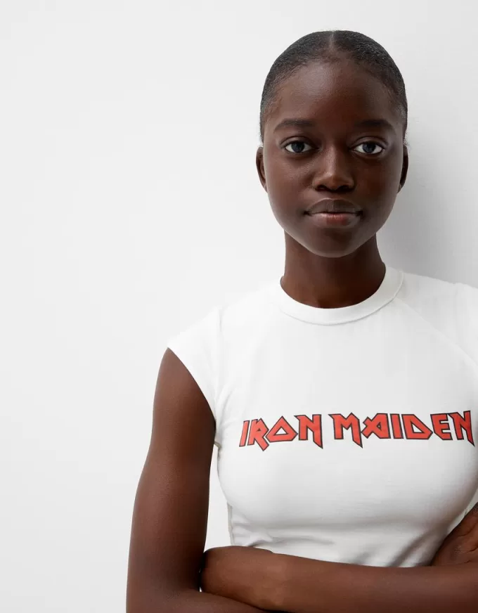 Iron Maiden cropped short sleeve T-shirt Iron Maiden cropped short sleeve T-shirt
