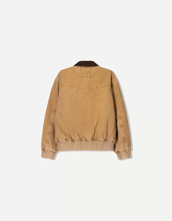 Jacket with contrasting collar Jacket with contrasting collar