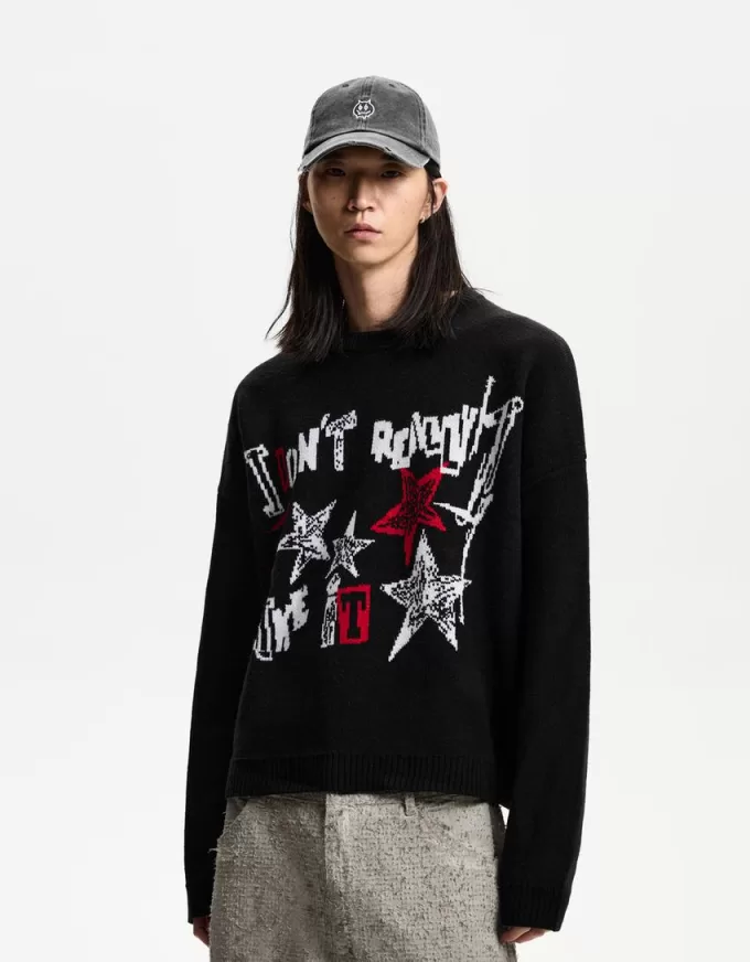 Jacquard boxy-fit sweater