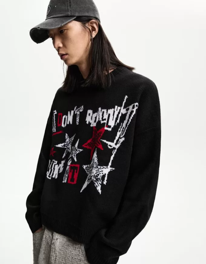 Jacquard boxy-fit sweater