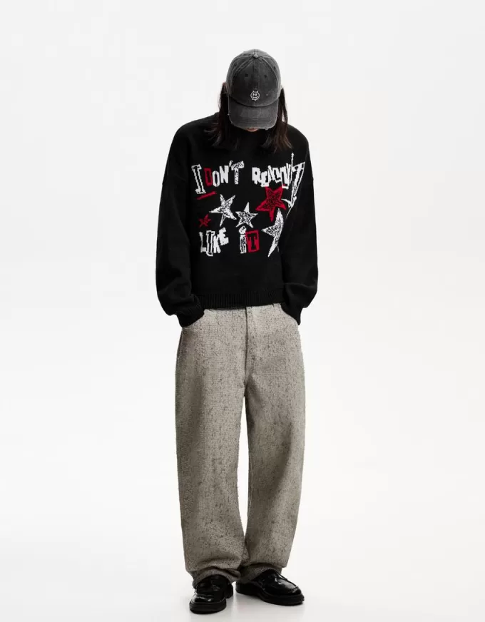 Jacquard boxy-fit sweater