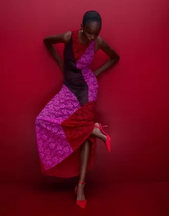 Kitten-heel sandals with ankle strap