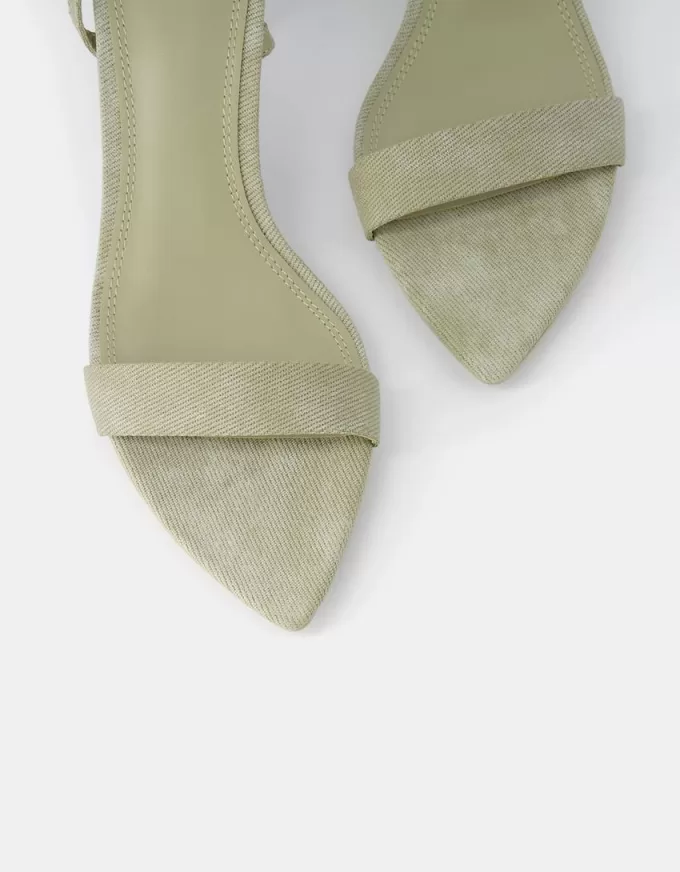 Kitten-heel sandals with pointed toe Kitten-heel sandals with pointed toe