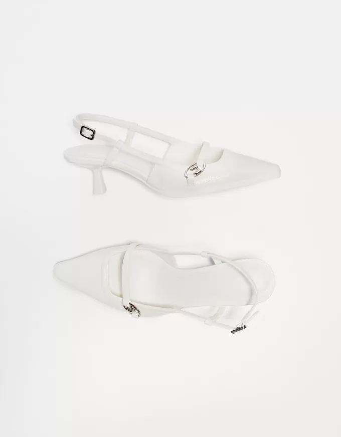 Kitten-heel shoes with buckle Kitten-heel shoes with buckle