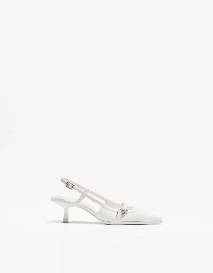 Kitten-heel shoes with buckle Kitten-heel shoes with buckle