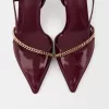 Kitten-heel shoes with chain detail Kitten-heel shoes with chain detail