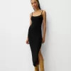 Knit midi dress with beading Knit midi dress with beading