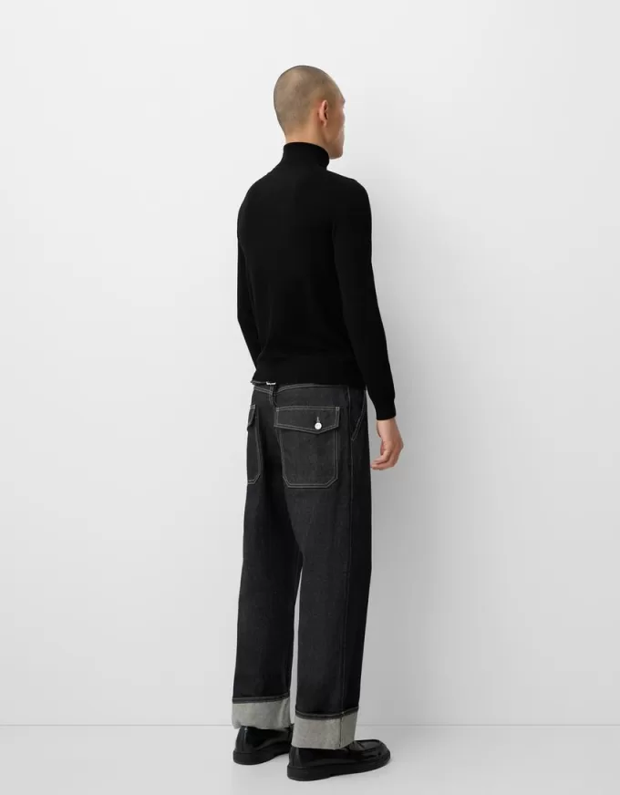 Knit turtleneck sweater