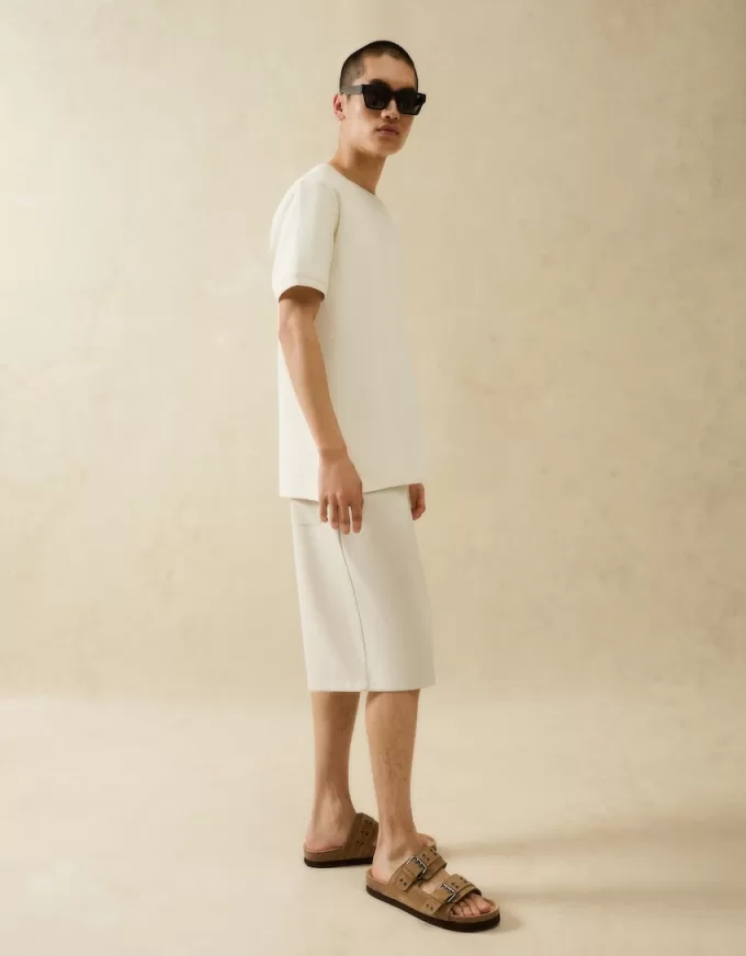 LEATHER buckled flat slider sandals LEATHER buckled flat slider sandals