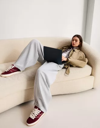 LEATHER skater sneakers