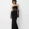 Lace bandeau neckline maxi dress Lace bandeau neckline maxi dress