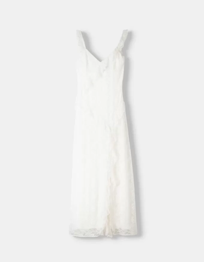 Lace midi dress with straps Lace midi dress with straps