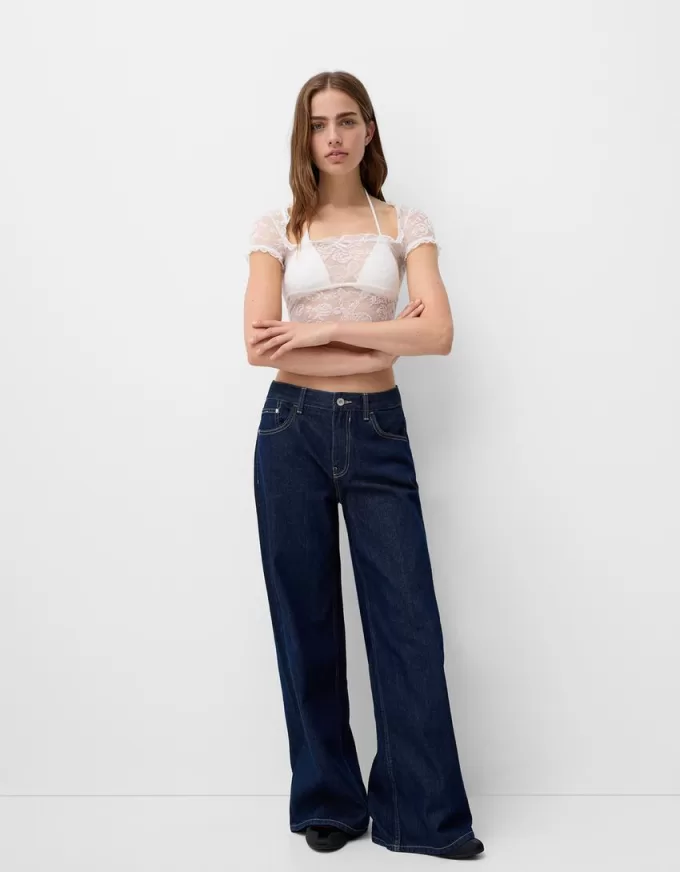 Lace short sleeve Disney Bambi T-shirt Lace short sleeve Disney Bambi T-shirt