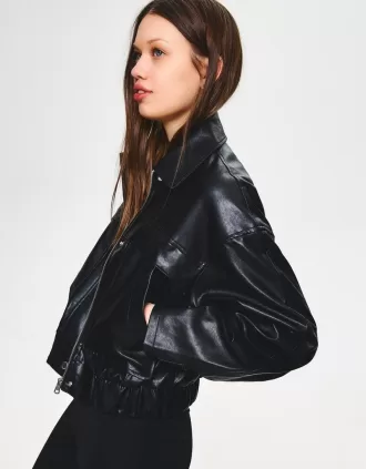 Leather effect jacket