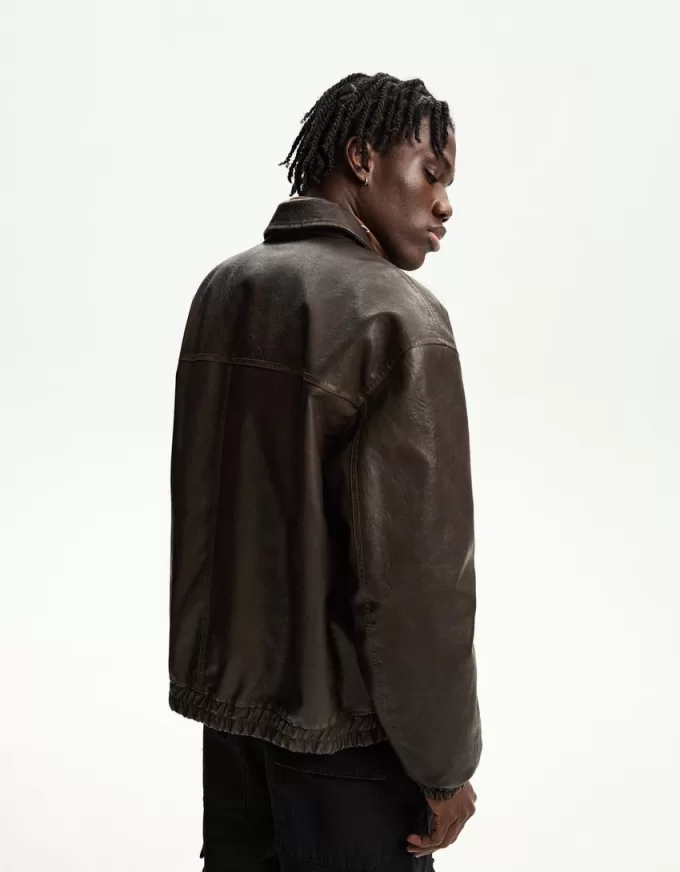 Leather effect jacket