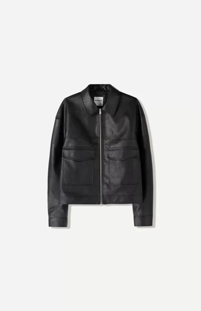 Leather effect jacket