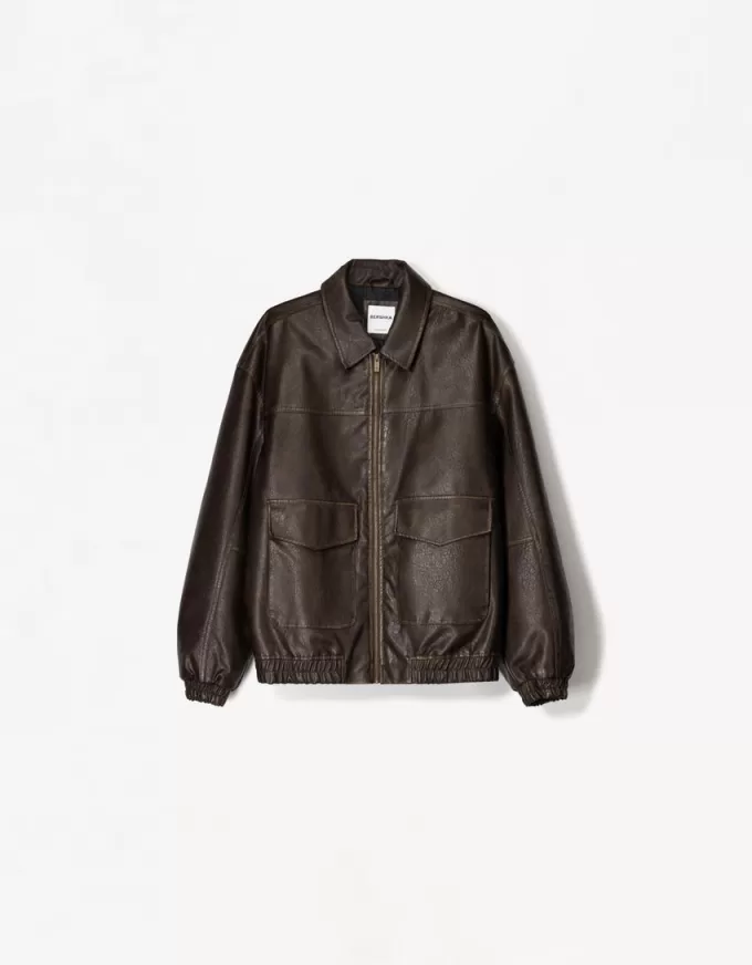 Leather effect jacket