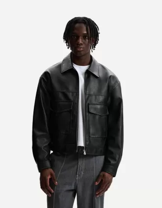 Leather effect jacket